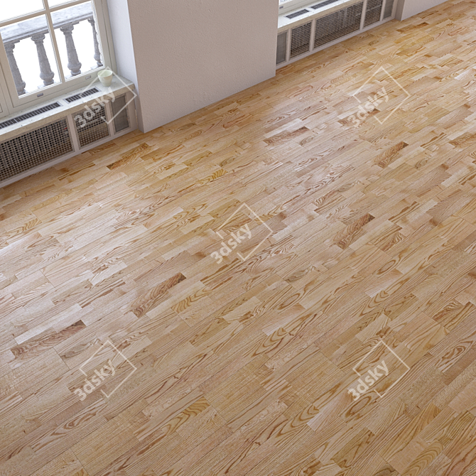 Flexible Parquet Flooring Solution 3D model image 1