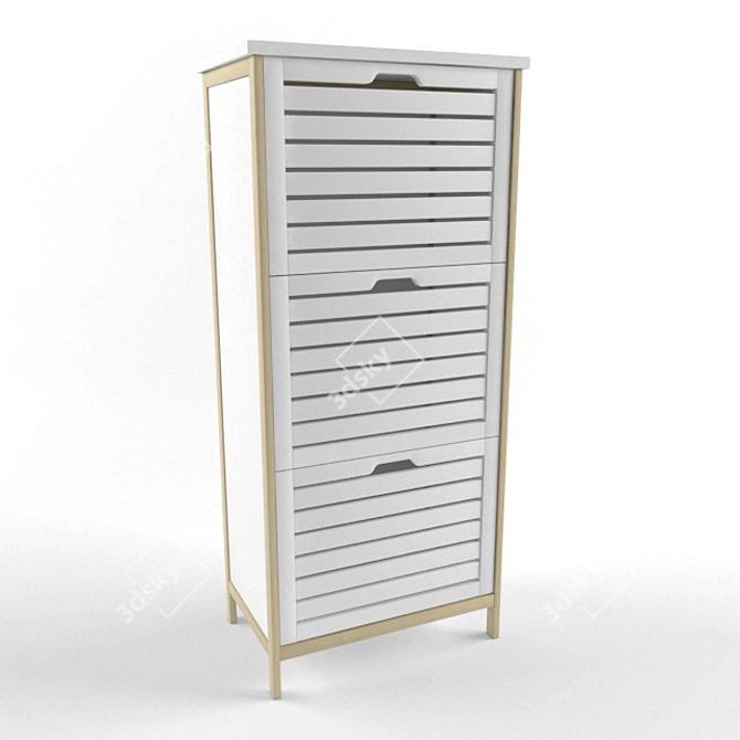 Modern Shoe Storage Cabinet 3D model image 1