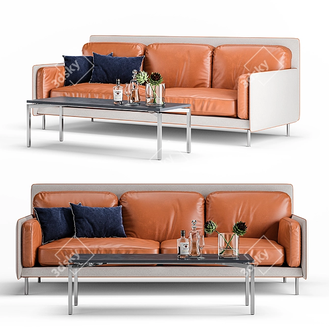 Eric Joergensen Hector EJ 480 Sofa: Sleek and Sophisticated Comfort 3D model image 1