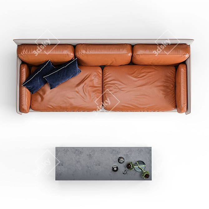 Eric Joergensen Hector EJ 480 Sofa: Sleek and Sophisticated Comfort 3D model image 2