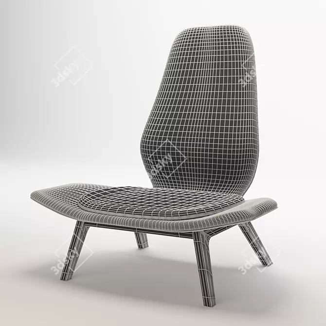 Brahma Chair: Stylish Armchair for Meditation 3D model image 2