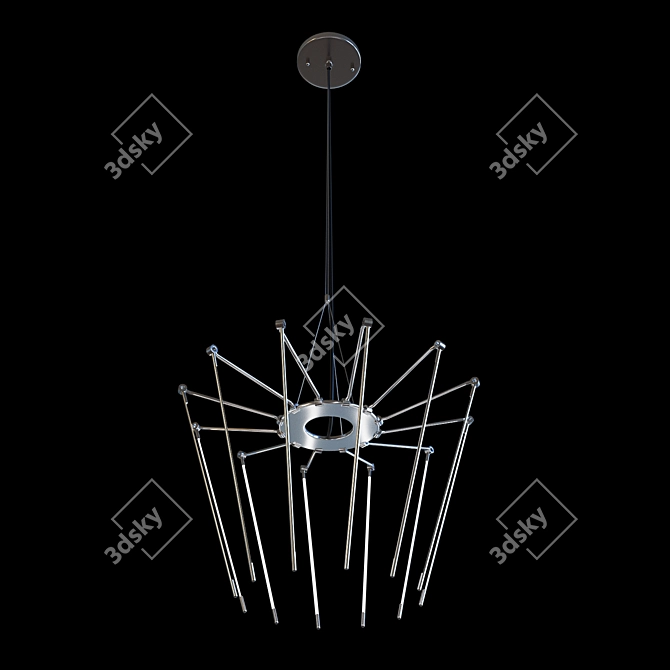 Adjustable LED Chandelier 3D model image 1