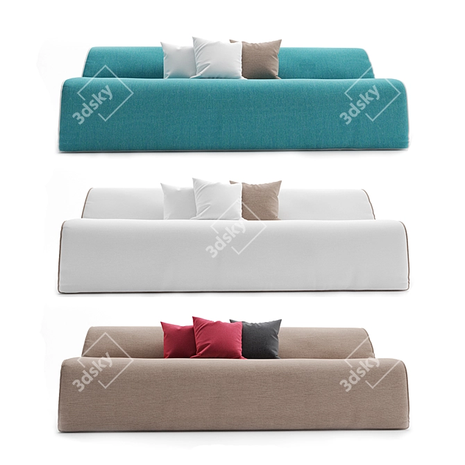 Luxurious Comfort: Exteta Soft Sofa 3D model image 3