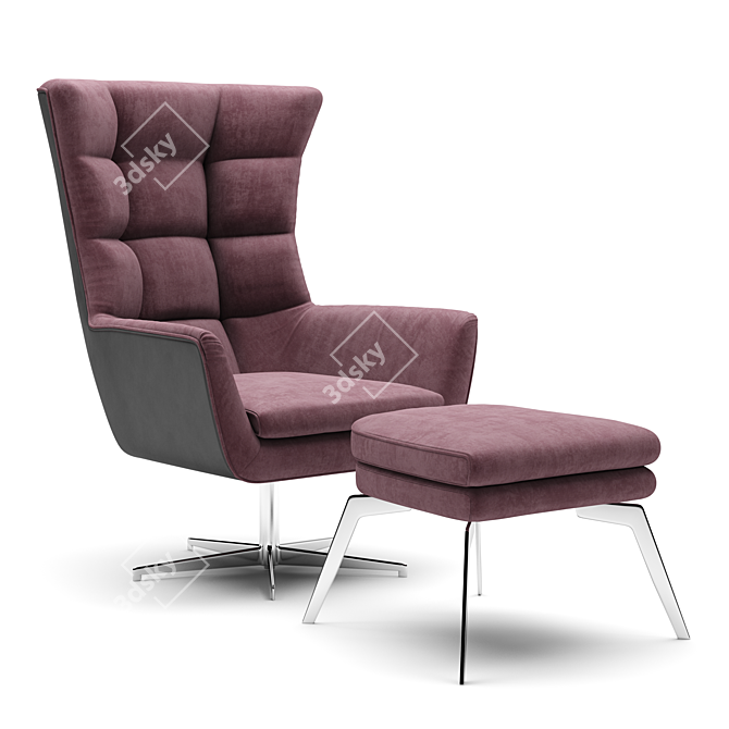 Luxury Comfort: Caliaitalia Jacob Armchair 3D model image 1