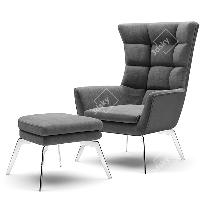 Luxury Comfort: Caliaitalia Jacob Armchair 3D model image 2