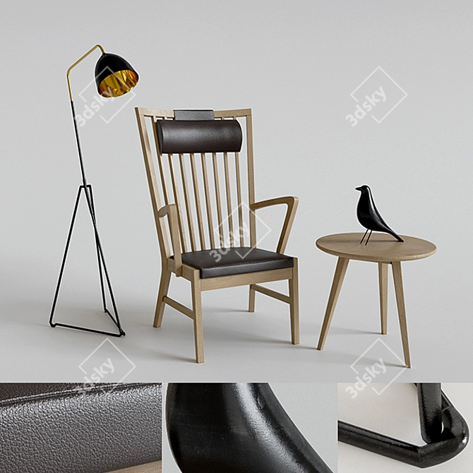 Modern Furniture Set 3D model image 1
