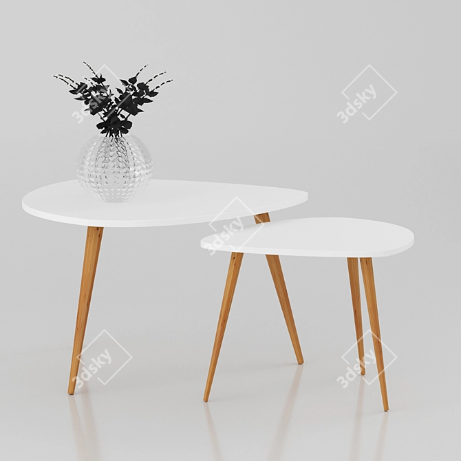 Nolan B Coffee Table - Modern Wooden Design 3D model image 1