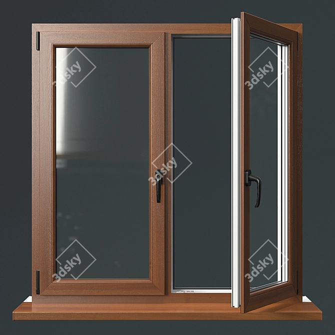 Title: Rehau Window Set: Versatile, High-Quality 3D model image 2