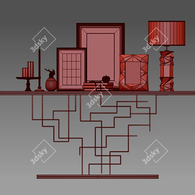 Title: Elegant Decorative Chest of Drawers 3D model image 2