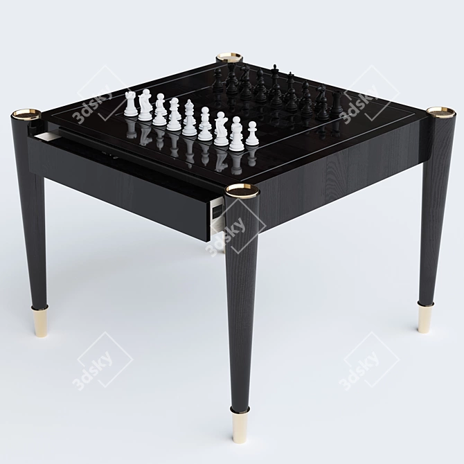 Davidson Aldridge Games Table: Handmade Luxury 3D model image 1