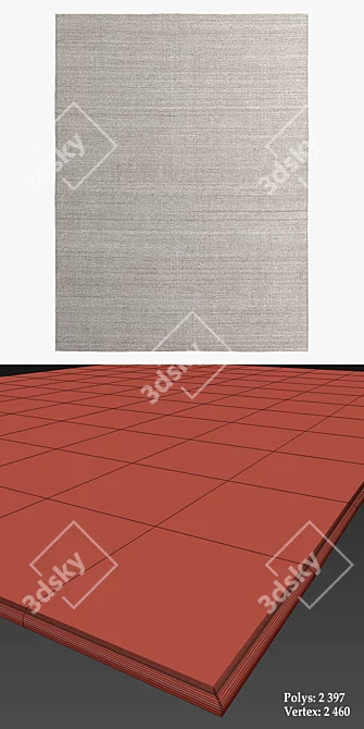 Vintage-Inspired Restoration Hardware Rugs 3D model image 3