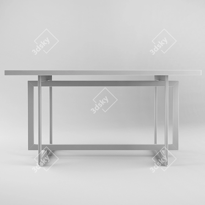 Garda Decor Dining Table: Sleek & Stylish 3D model image 3