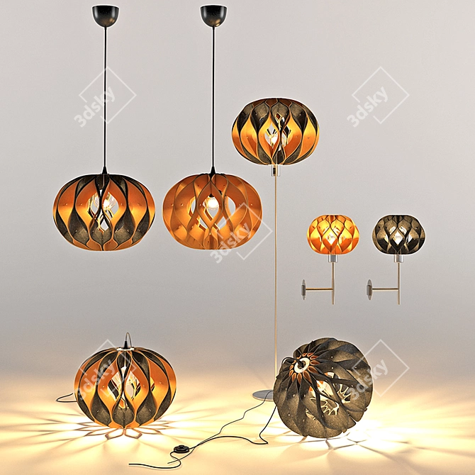 Felt Lighting Set 3D model image 3