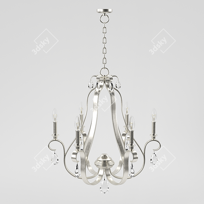 Rustic Elegance Chandelier, Sunrise 3D model image 1