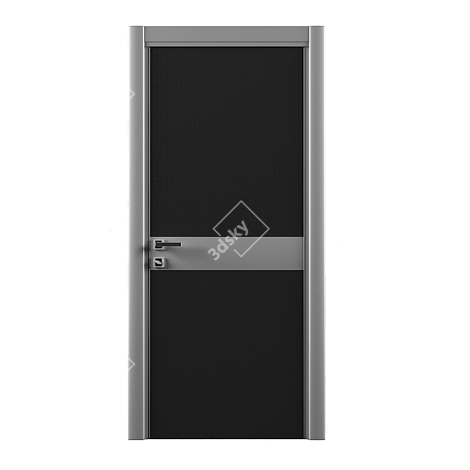 Kapri: Sleek Wooden Door 3D model image 1