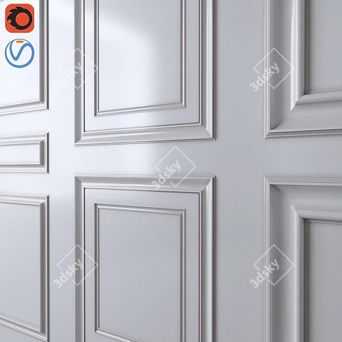 Elegant Molding for Refined Décor 3D model image 2