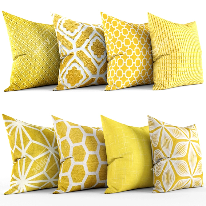 Comfy Chic Decorative Pillows 3D model image 1