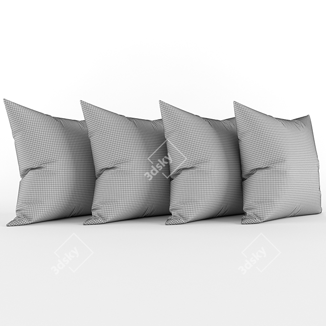 Comfy Chic Decorative Pillows 3D model image 2