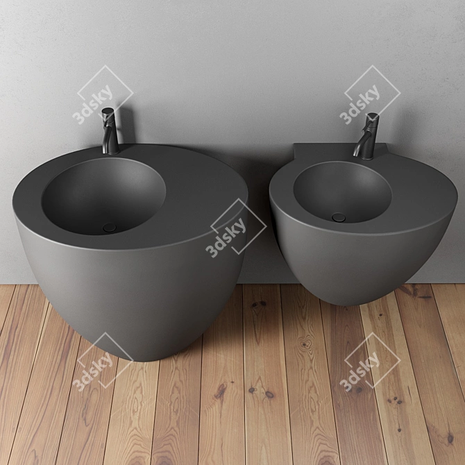 Ceramica Cielo Le Giare: Elegant Ceramic Washbasin 3D model image 2