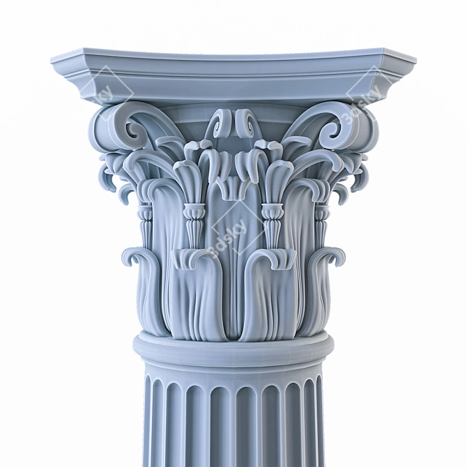 Corinthian Order Column: Elegant Artistic Design 3D model image 1