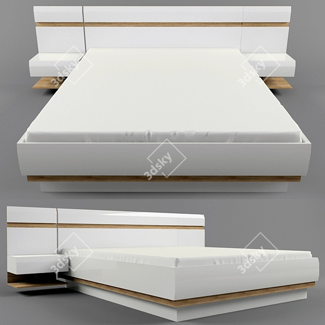 Anrex Linate Bed Set 3D model image 1