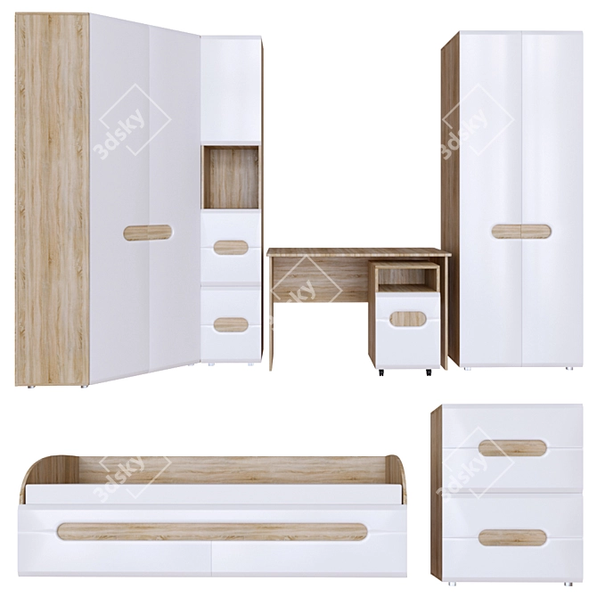 Children's Leonardo Bedroom Set 3D model image 1