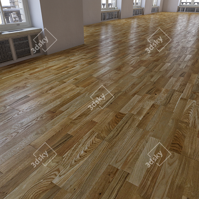 Versatile Wood Flooring Set 3D model image 1