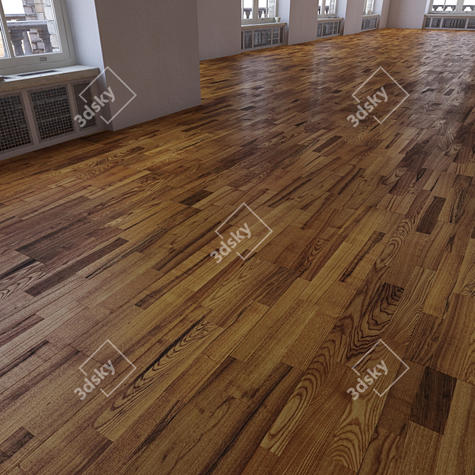 Versatile Parquet Flooring Set 3D model image 1