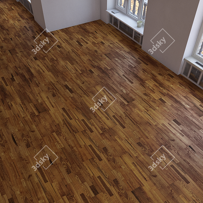 Versatile Parquet Flooring Set 3D model image 3