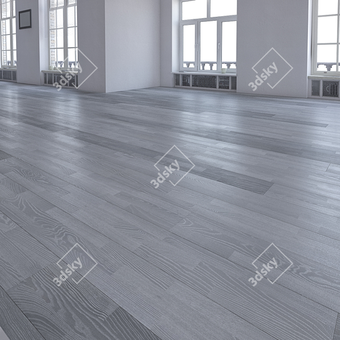 Versatile Wood Floor Tile Set 3D model image 2