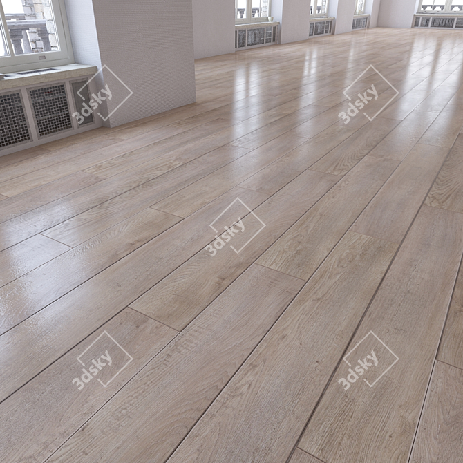 Versatile Wood Flooring Set 3D model image 2