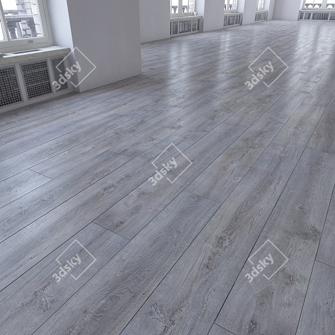 Versatile Parquet Set - 5 Unique Wood Textures 3D model image 1