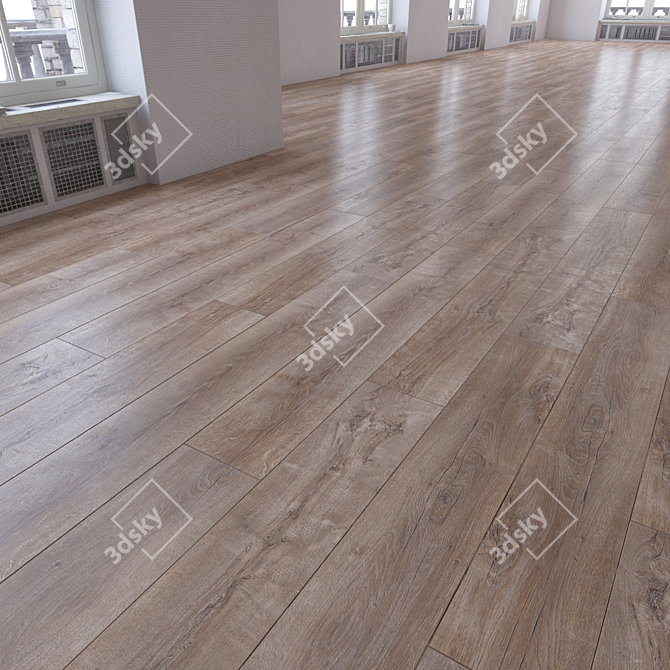 Versatile Wood Flooring Set 3D model image 1