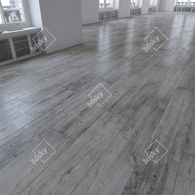 Premium Parquet Flooring Set 3D model image 1