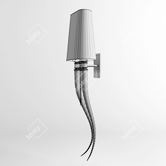 Elegant Brunilde Wall Light 3D model image 3