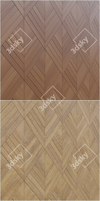 Tulip v.2 WoodWalls: Seamless Modular Wooden Panels 3D model image 2