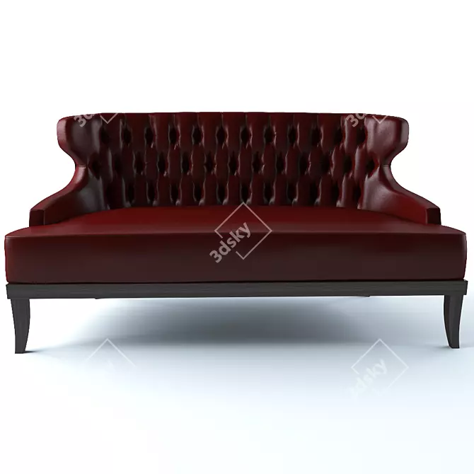 Elegant Monsieur T Sofa: Luxurious Comfort by MUNNA 3D model image 1