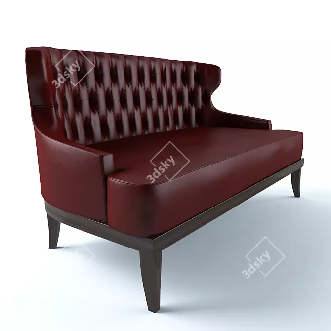 Elegant Monsieur T Sofa: Luxurious Comfort by MUNNA 3D model image 2