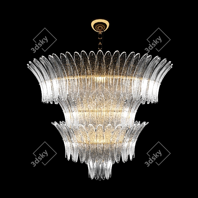 Barovier & Toso Palamette Glass Chandelier 3D model image 1