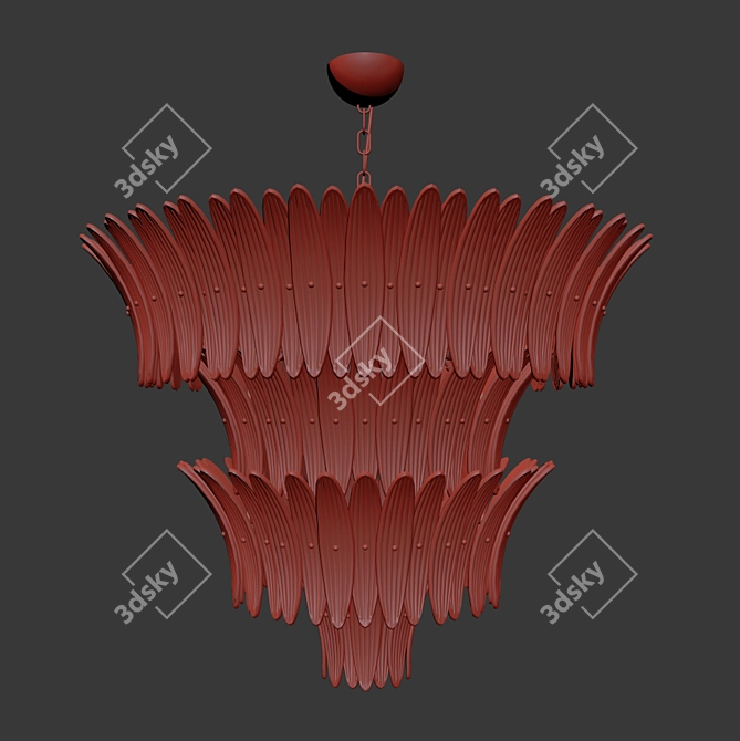 Barovier & Toso Palamette Glass Chandelier 3D model image 3