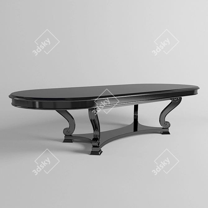 Bel Air Dining Table: Sleek and Elegant 3D model image 1