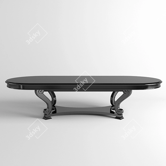 Bel Air Dining Table: Sleek and Elegant 3D model image 2