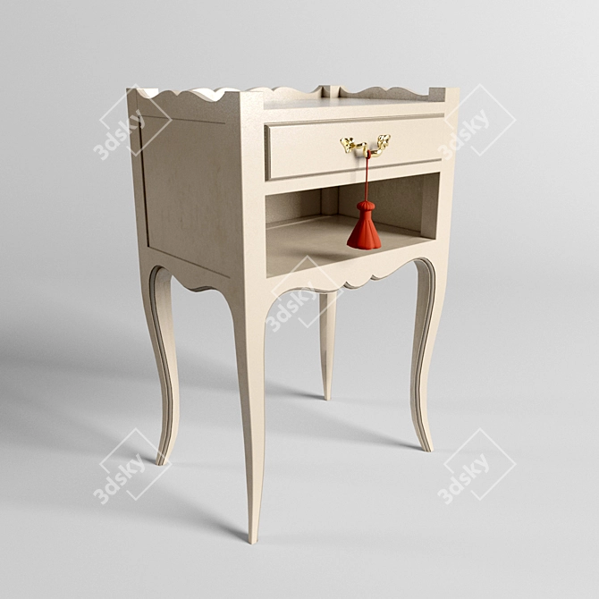 Stylish Night Art: Small Table 3D model image 1