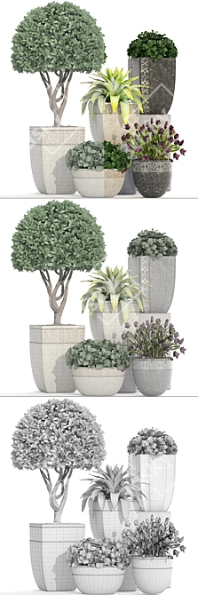 193 Plant Collection - Capi Europe Pots 3D model image 3