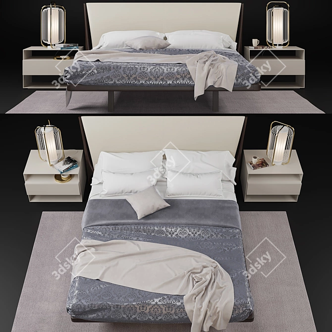 Italian Nelson Bed: Elegant and Modern 3D model image 2