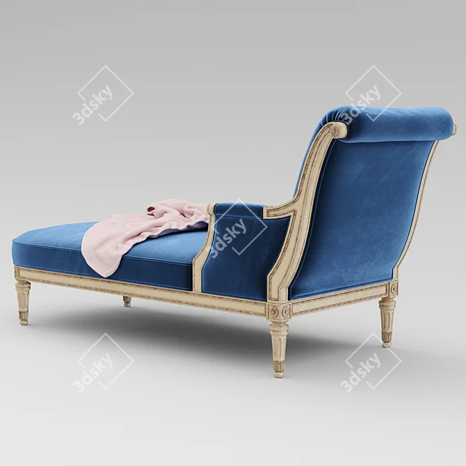 Regal Louis XVI Style Couch 3D model image 2