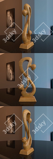 Eternal Wood Infinity Statuette 3D model image 2