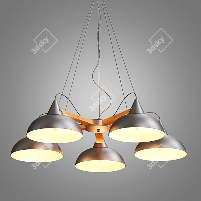 Modern White Coneca Pendant – Loft Style 3D model image 1