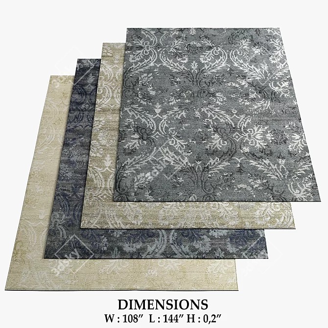 Refined Restoration Hardware Rugs 3D model image 1