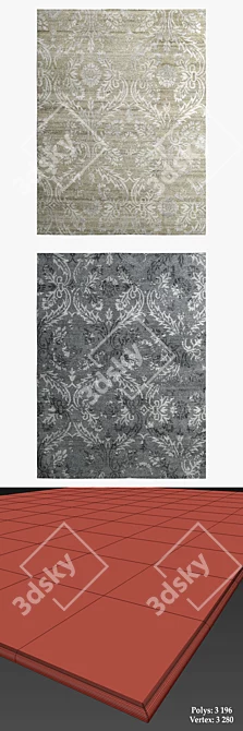 Refined Restoration Hardware Rugs 3D model image 3